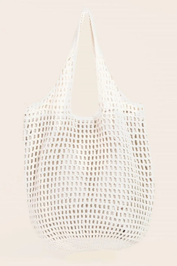 Fame Braided Mesh Hobo Shoulder Tote Bag